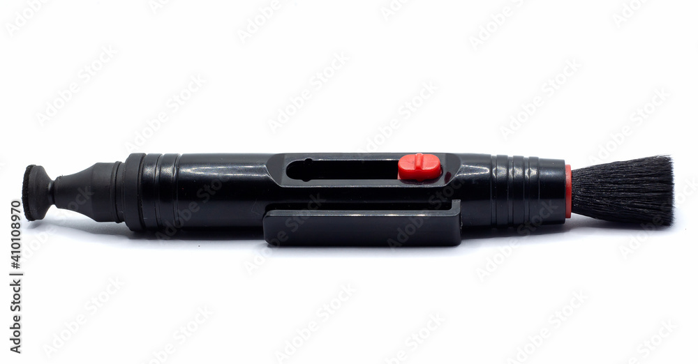 black flashlight isolated on white black flashlight isolated on white