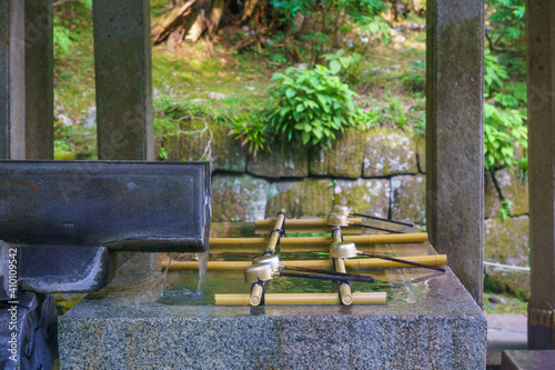 Obraz na płótnie Temizuya in the Taiyuinbyo Shrine, Nikko w salonie