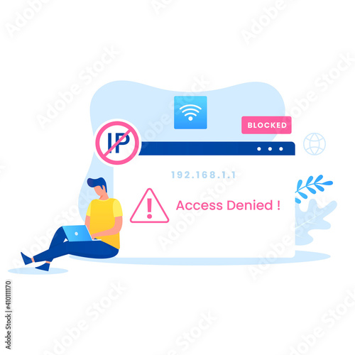 IP Address vector concept. Illustration for websites, landing pages, mobile applications, posters and banners