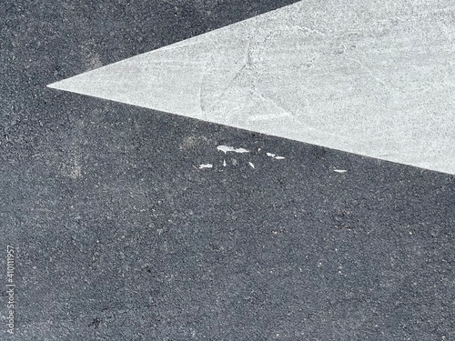 arrow on asphalt