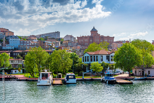 Balat District view from sea in Istanbul