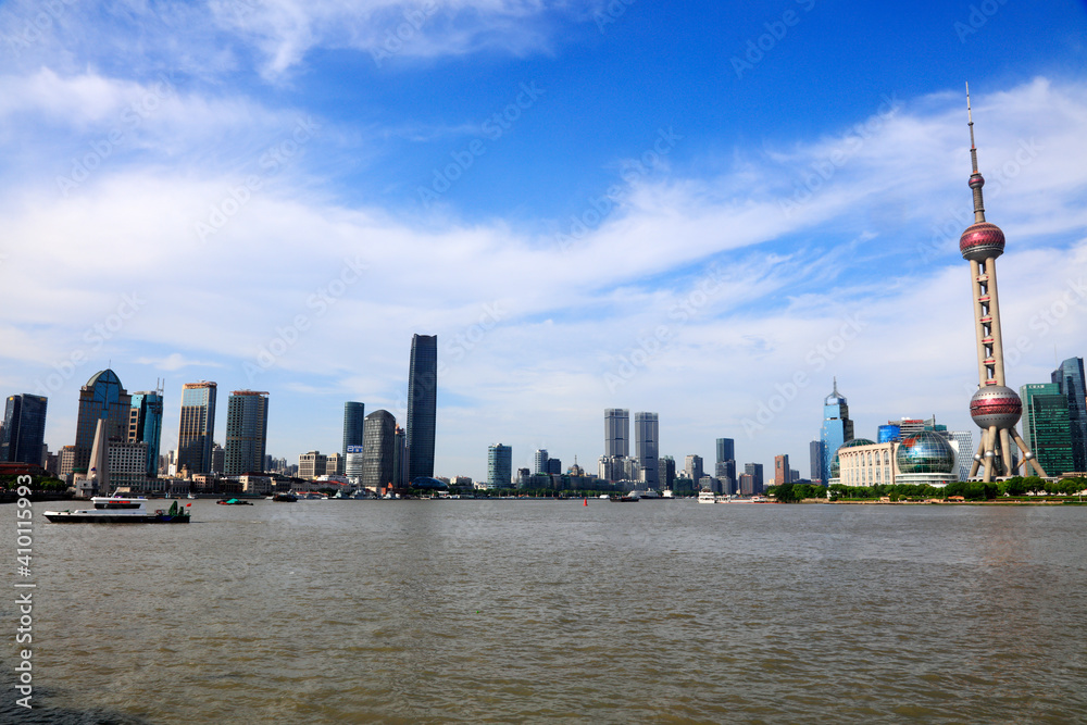 Obraz premium Architectural scenery of Shanghai Bund, Shanghai, China