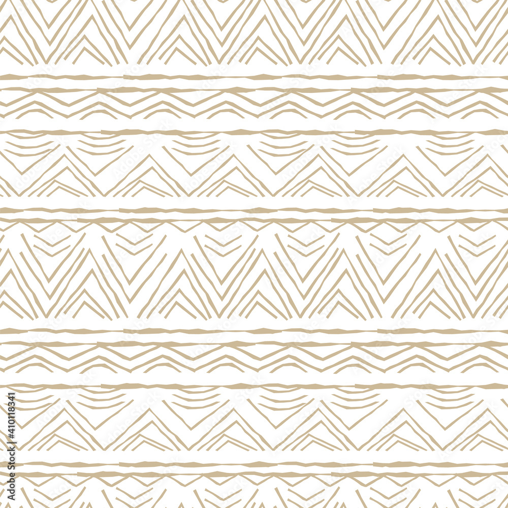 White and Beige horizontal Seamless repeat pattern. Random rough, twisted part of triangles or broken lines, part of circles shapes. Hand drawn effect White and Beige horizontal Seamless repeat pattern. Random rough, twisted part of triangles or broken lines, part of circles shapes. Hand drawn effect