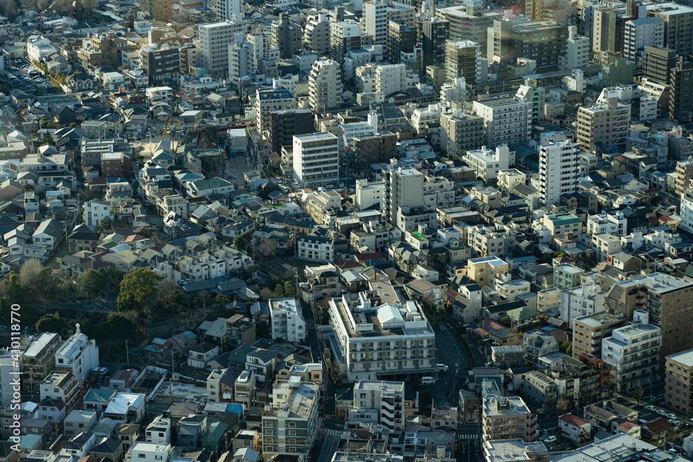 Fototapeta premium The city of Yokohama seen from the sky