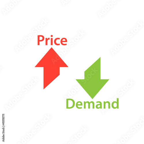 Price elasticity icon. Clipart image isolated on white background