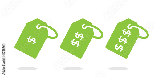 Price range icon set. Clipart image isolated on white background