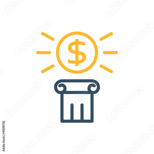 Price stability icon. Clipart image isolated on white background