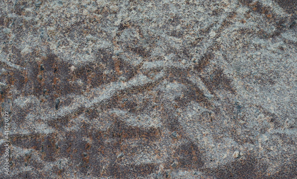 The surface of old metal objects that are rusty and black stained The surface of old metal objects that are rusty and black stained