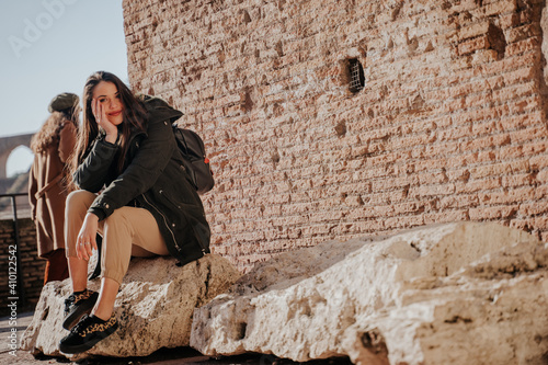 girl sightseeing in rome