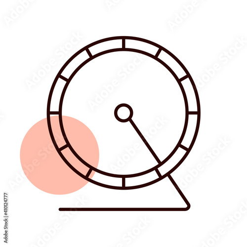 Hamster wheel vector icon. Pet animal sign