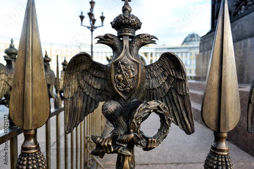 metal figurine of two-headed eagle