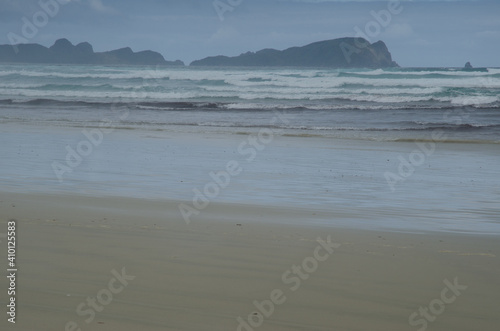 Beach in Mason Bay. Stewart Island. Rakiura National Park. New Zealand. photo