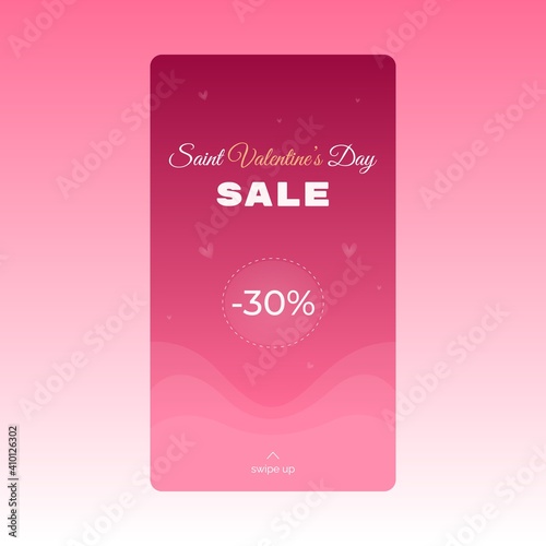 Valentines Day sale story template.