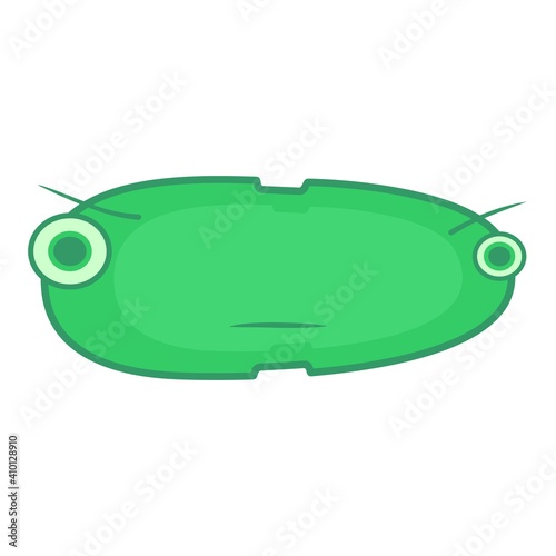 Enterococcus, funny vector illustration isolated on white background.