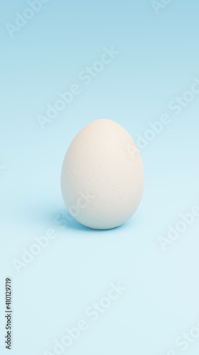 Background with single easter egg in a stack formation. Holiday season concept backdrop. 3D Rendering