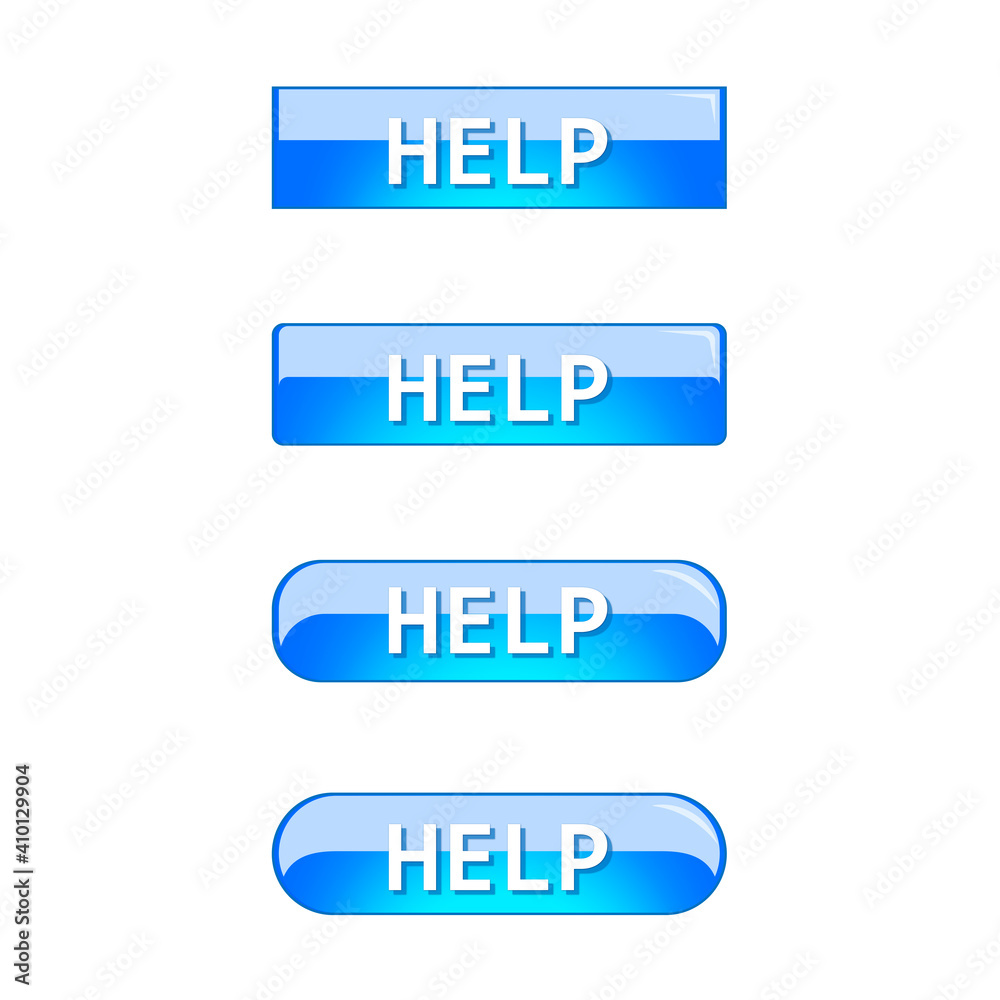 Help web button set aqua blue shining color vector illustration isolated on white background Help web button set aqua blue shining color vector illustration isolated on white background