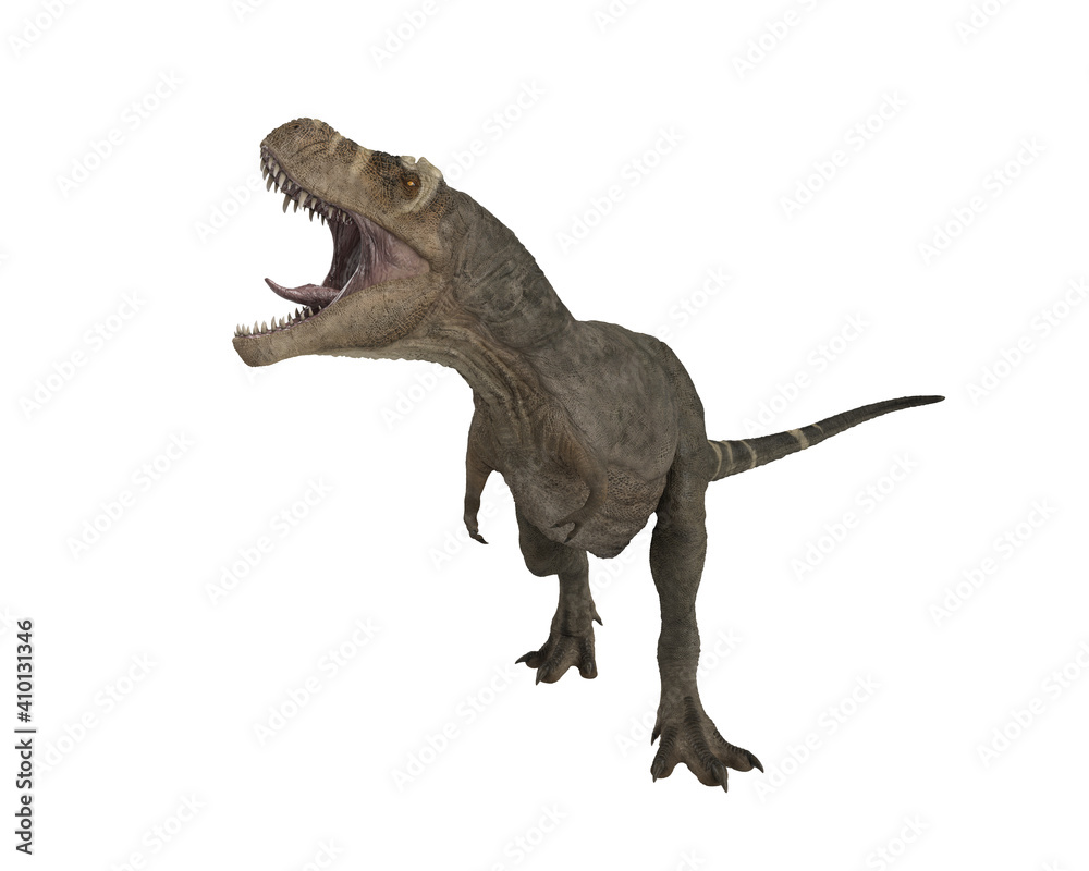 Naklejka Tyrannosaurus Rex z otwartymi ustami.
