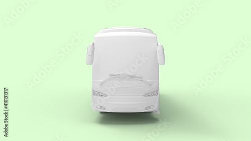 Bus coach vehicle 3d rendering of a computer model isolated.
