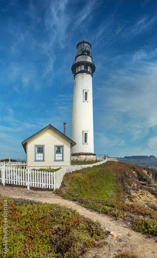 Pigeon Point Lighthouse, Pacific Coast Landmark, California, USA