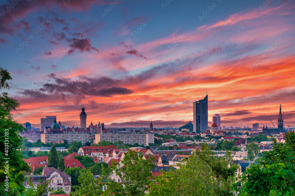Panorama von Leipzig, Sachsen, Deutschland