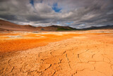 dry cracked earth in desert