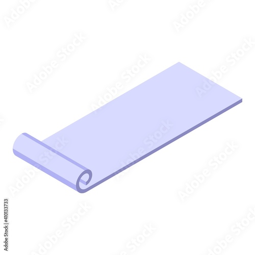 Fitness mat icon. Isometric of fitness mat vector icon for web design isolated on white background