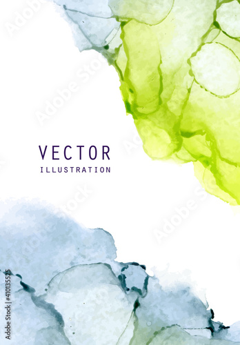 Alcohol ink vector texture. Fluid ink abstract background.