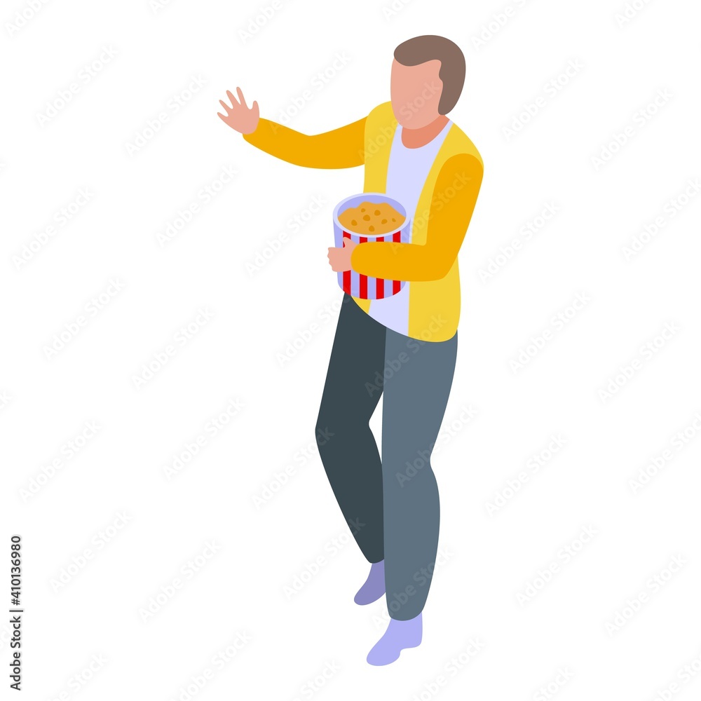 Frightened man icon. Isometric of frightened man vector icon for web design isolated on white background Frightened man icon. Isometric of frightened man vector icon for web design isolated on white background