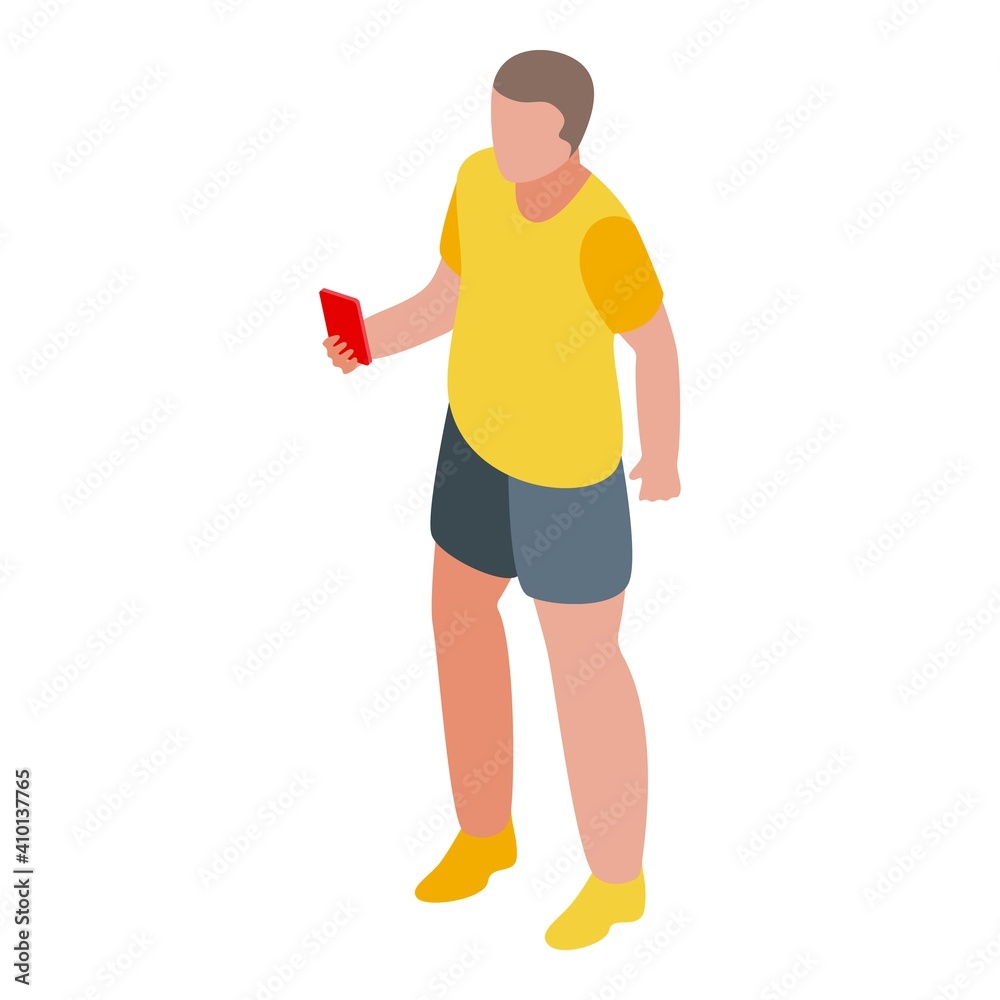 Soccer referee icon. Isometric of soccer referee vector icon for web design isolated on white background Soccer referee icon. Isometric of soccer referee vector icon for web design isolated on white background