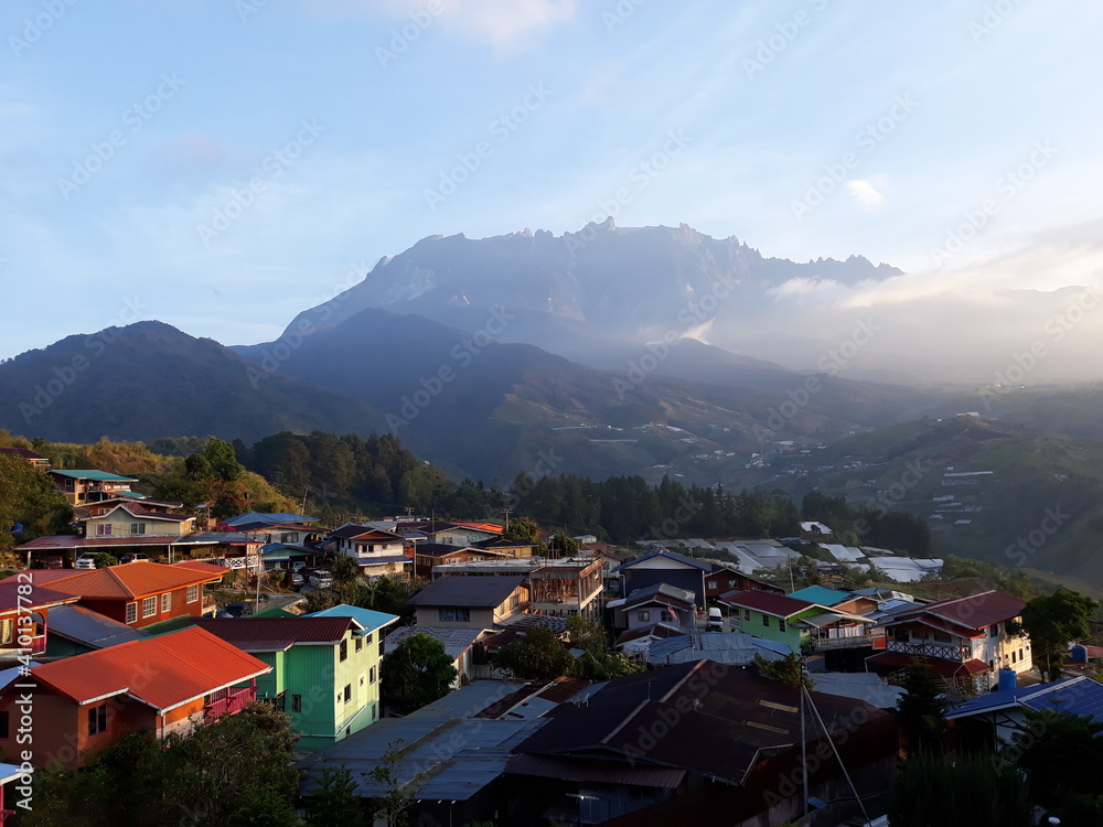 Obraz premium village in the mountains