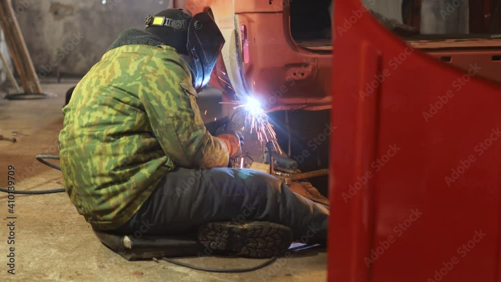 car metal welding in garage car metal welding in garage