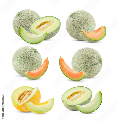 melon slice isolated