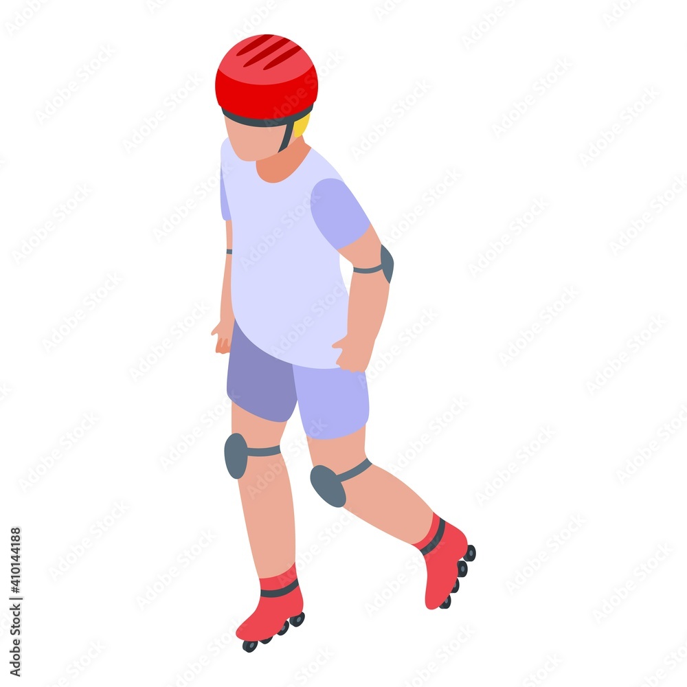 Street rollerblade icon. Isometric of street rollerblade vector icon for web design isolated on white background