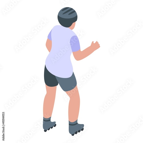 Urban rollerblade icon. Isometric of urban rollerblade vector icon for web design isolated on white background