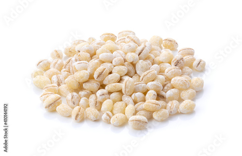 pile of pearl barley isolated on white
