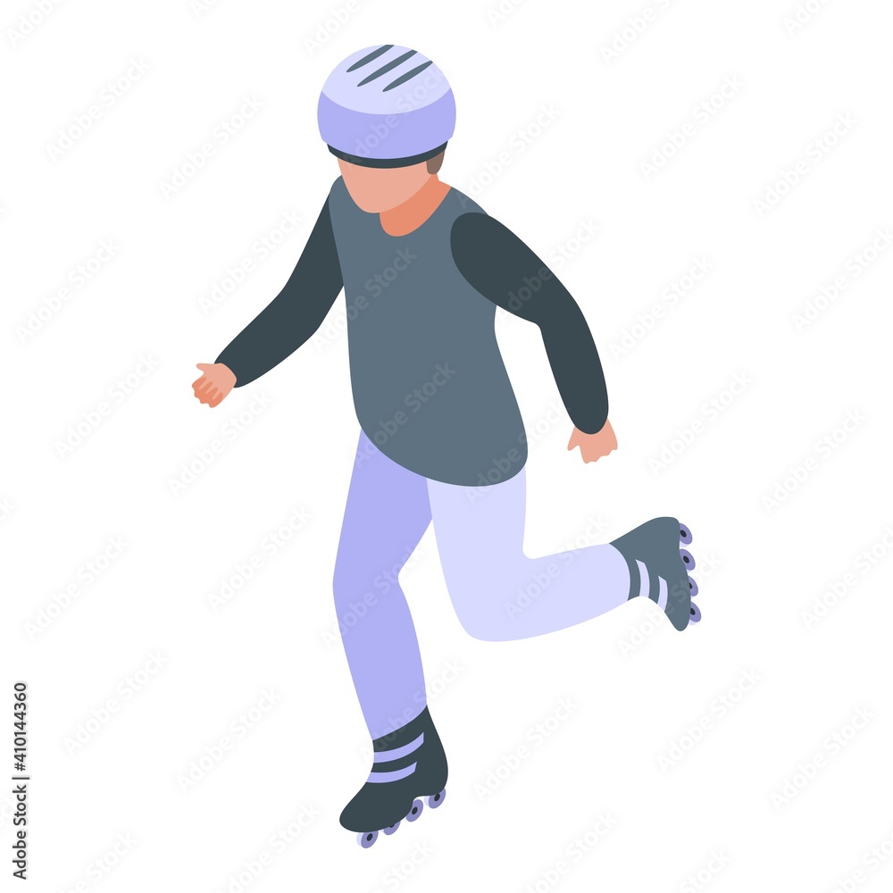 Outdoor rollerblade icon. Isometric of outdoor rollerblade vector icon for web design isolated on white background Outdoor rollerblade icon. Isometric of outdoor rollerblade vector icon for web design isolated on white background