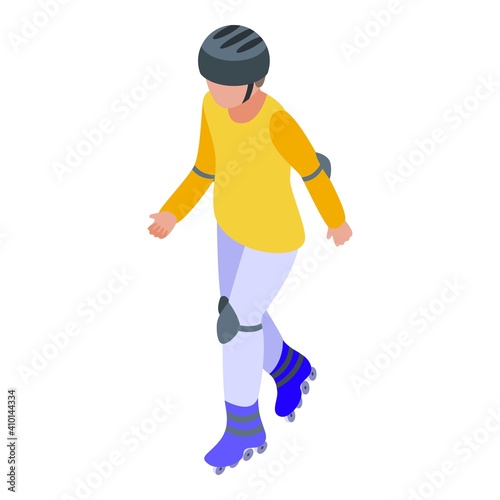 Rollerblade hobby icon. Isometric of rollerblade hobby vector icon for web design isolated on white background