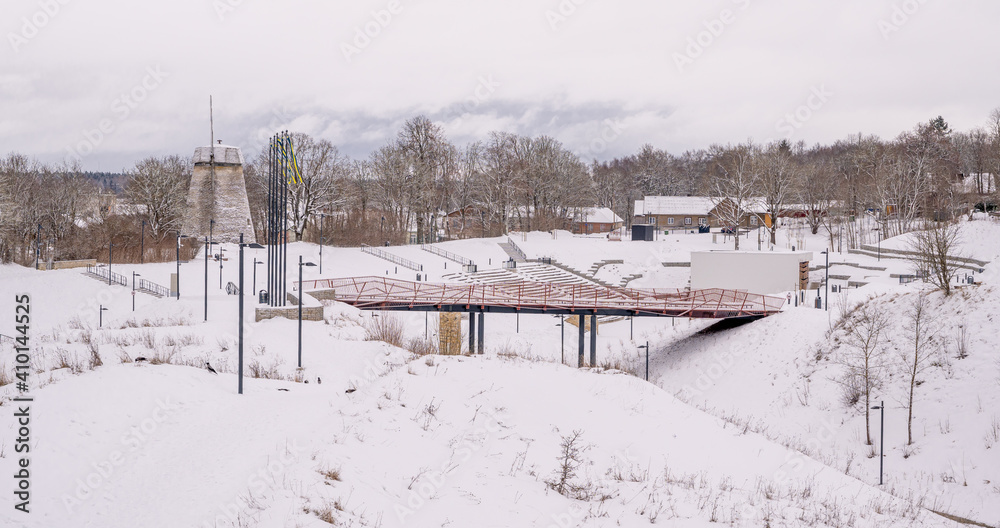 Fototapeta premium landscape in the village