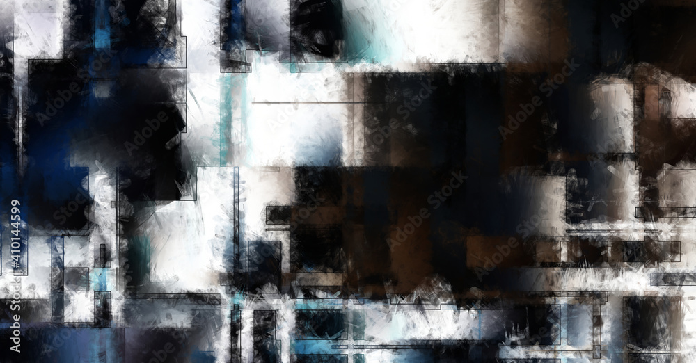 Obraz premium Modern art. Colorful contemporary artwork. Color strokes of paint. Brushstrokes on abstract background. Brush painting. Unique wall art.