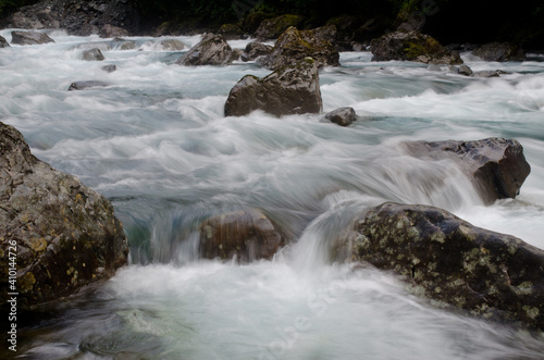 Falls creek in Fiordland National Park. Southland. South Island. New Zealand.