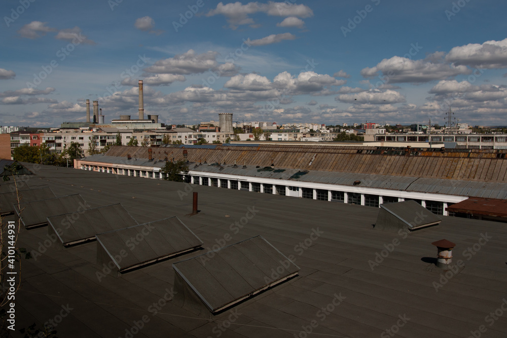 industrial buildings city landscape view industrial buildings city landscape view
