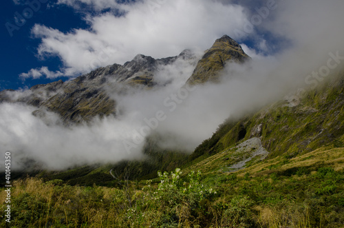 Landscape in Fiordland National Park. Southland. South Island. New Zealand.