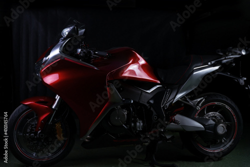 Closeup shot of a beautiful modern motorcycle