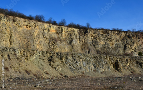 Fotografie the bottom of the limestone quarry can become a place for the construction of st