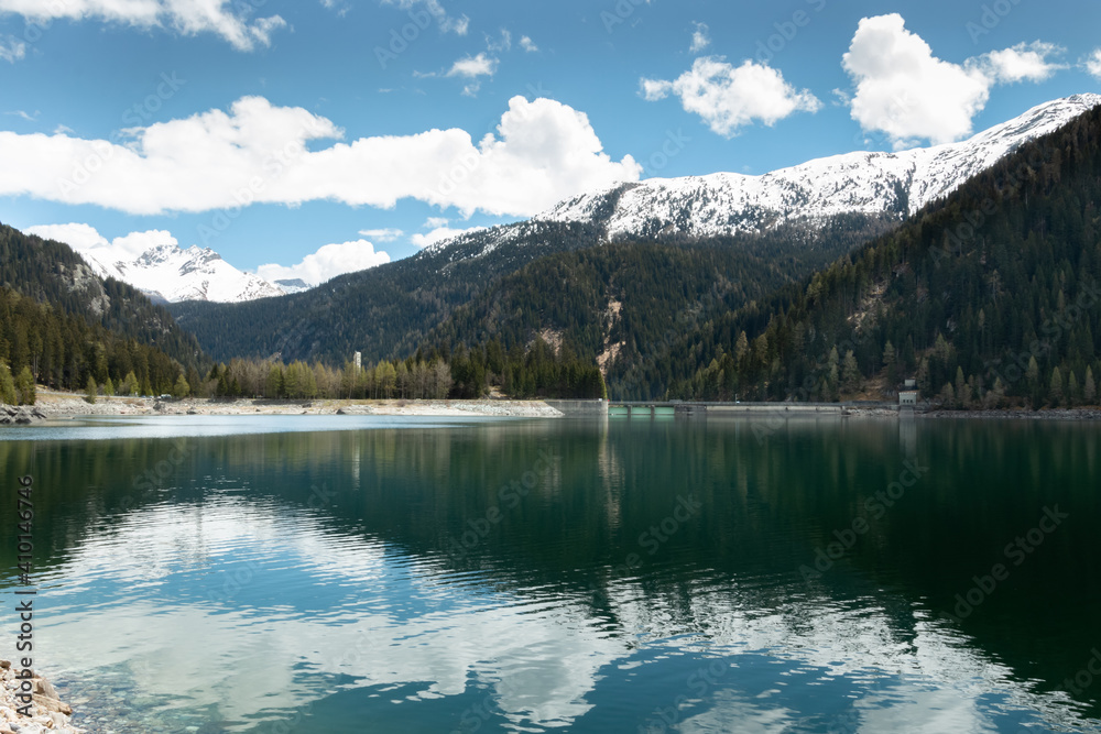 Switzerland mountain summer landscape  lake