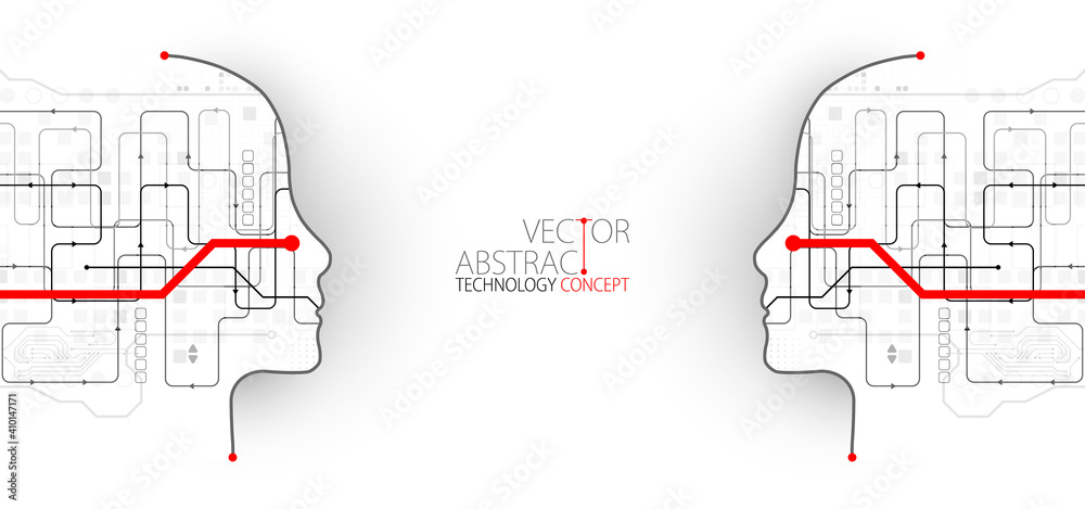 Artificial intelligence concept. Technology background. Vector science illustration Artificial intelligence concept. Technology background. Vector science illustration