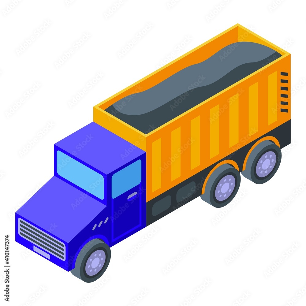 Truck tunnel icon. Isometric of truck tunnel vector icon for web design isolated on white background Truck tunnel icon. Isometric of truck tunnel vector icon for web design isolated on white background