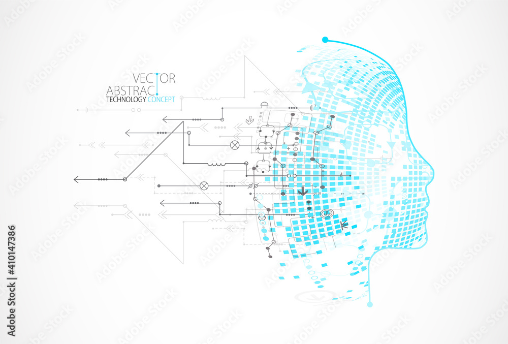 Artificial intelligence concept. Technology background. Vector science illustration Artificial intelligence concept. Technology background. Vector science illustration