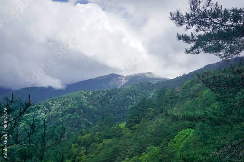 Beautiful landscape of mountains in Taiwan