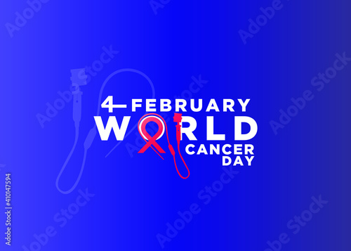 4 february world cancer day Turkish translate: 4 february world cancer day (4 Şubat Dünya Kanser Günü)- vector